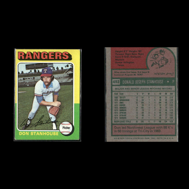 4-Card Lot Vintage 1975 Topps Texas Rangers | MLB Baseball Trading Cards Topps