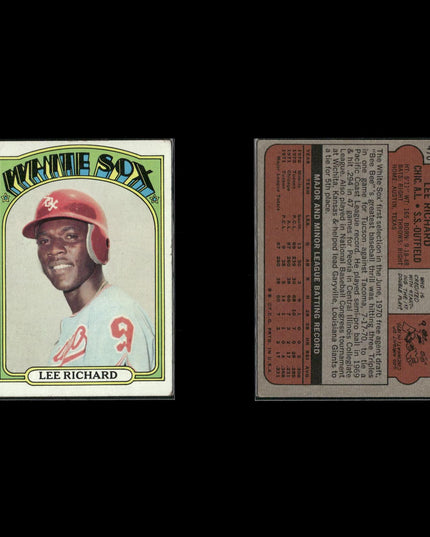 1972 Topps Chicago White Sox Team Lot (12 Cards) Vintage Baseball MLB