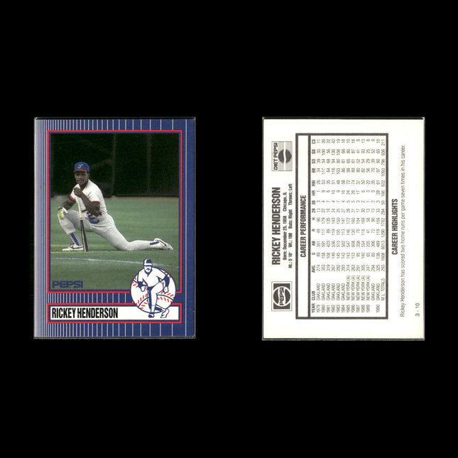 Rickey Henderson 12-Card Lot Yankees HOF Leadoff Legend