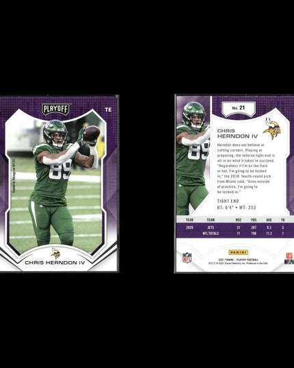 2021 Panini Playoff Football Lot (17 Cards) NFL Trading Cards