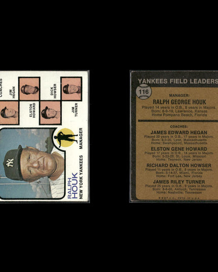 7-Card Lot Vintage 1973 Topps New York Yankees | MLB Baseball Trading Cards Topps