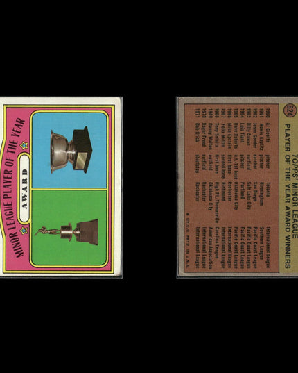 7-Card Lot Vintage 1972 Topps Baseball Awards | MLB Trading Cards Topps Vintage