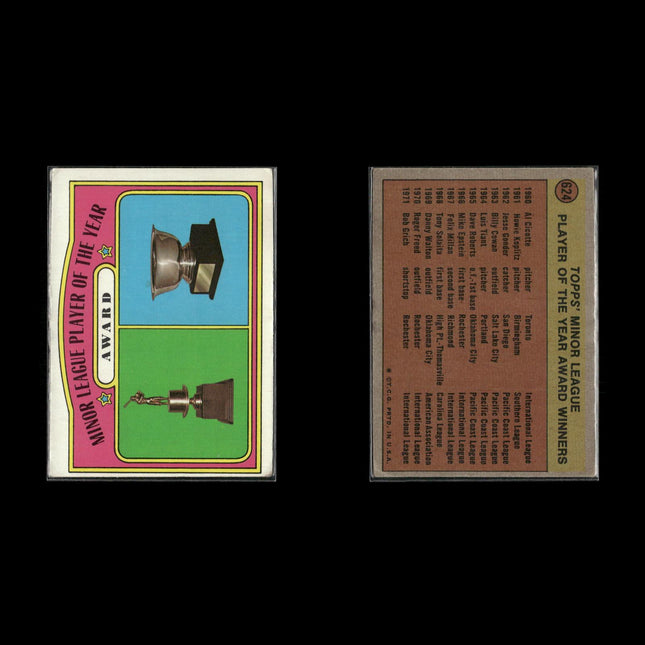 7-Card Lot Vintage 1972 Topps Baseball Awards | MLB Trading Cards Topps Vintage