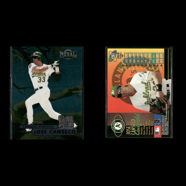 Jose Canseco 15-Card Lot A’s 80s-90s Slugger Collector Cards