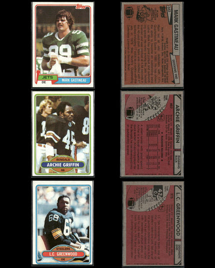 59-Card Lot Vintage 1980s Topps Football | NFL Football Trading Cards Team Lot