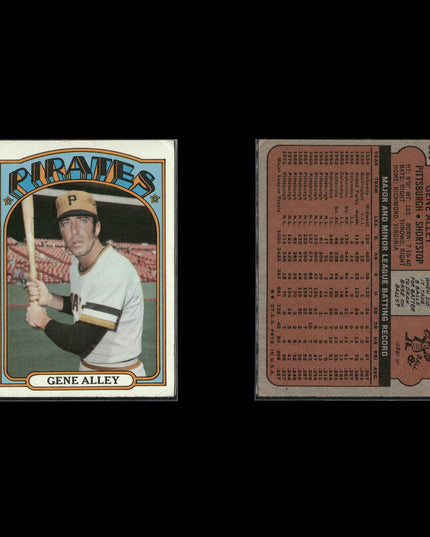 1972 Topps Pittsburgh Pirates Team Lot (14 Cards) Vintage Baseball MLB