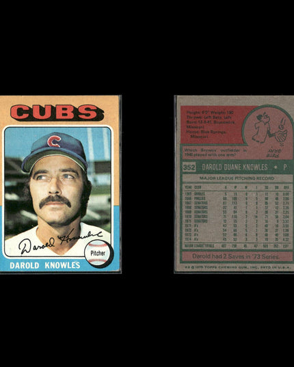 7-Card Lot Vintage 1975 Topps Chicago Cubs | MLB Baseball Trading Cards Topps