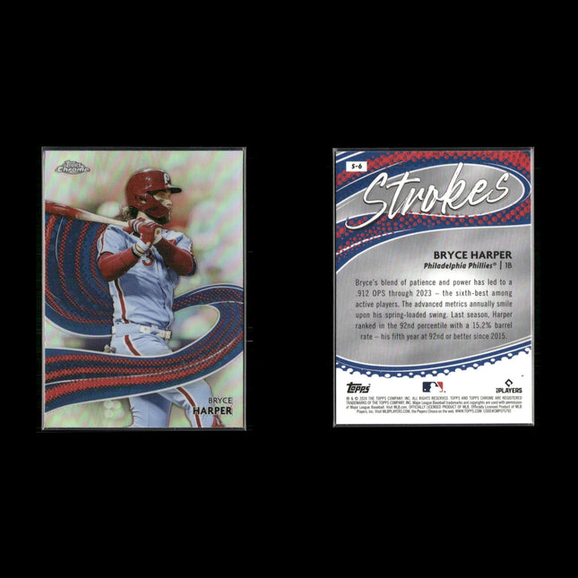 2024 Topps Chrome Strokes Insert Cards Lot (7) MLB Series Inserts