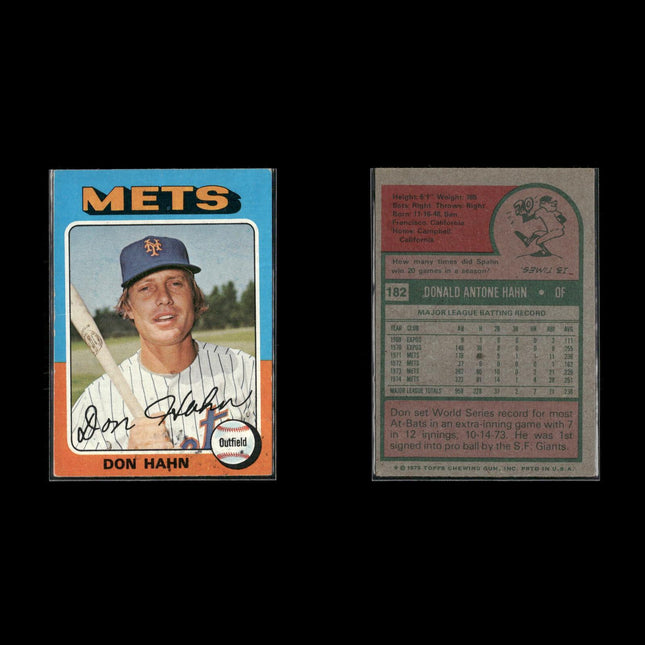 4-Card Lot Vintage 1975 Topps New York Mets | MLB Baseball Trading Cards Topps