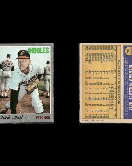 8-Card Lot Vintage 1970 Topps Baltimore Orioles | MLB Baseball Trading Cards