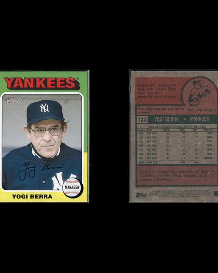 Yogi Berra 5-Card Lot Yankees HOF Catcher Vintage Tribute Cards