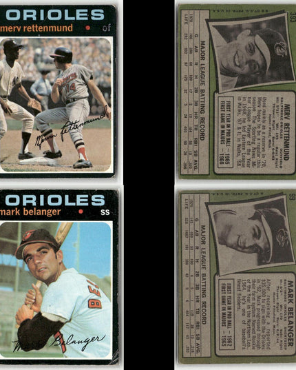 24-Card Lot Vintage 1971 Topps Baltimore Orioles | MLB Baseball Trading Cards