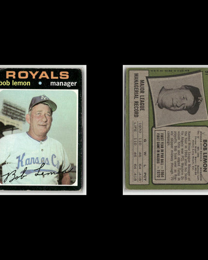5-Card Lot Vintage 1971 Topps Kansas City Royals | MLB Baseball Trading Cards