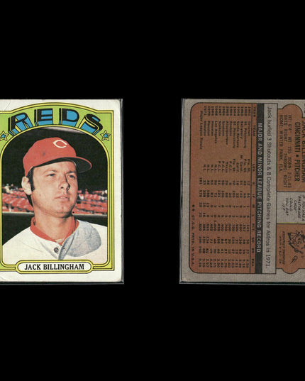 1972 Topps Cincinnati Reds Team Lot (9 Cards) Vintage Baseball MLB