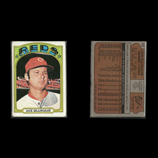 1972 Topps Cincinnati Reds Team Lot (9 Cards) Vintage Baseball MLB