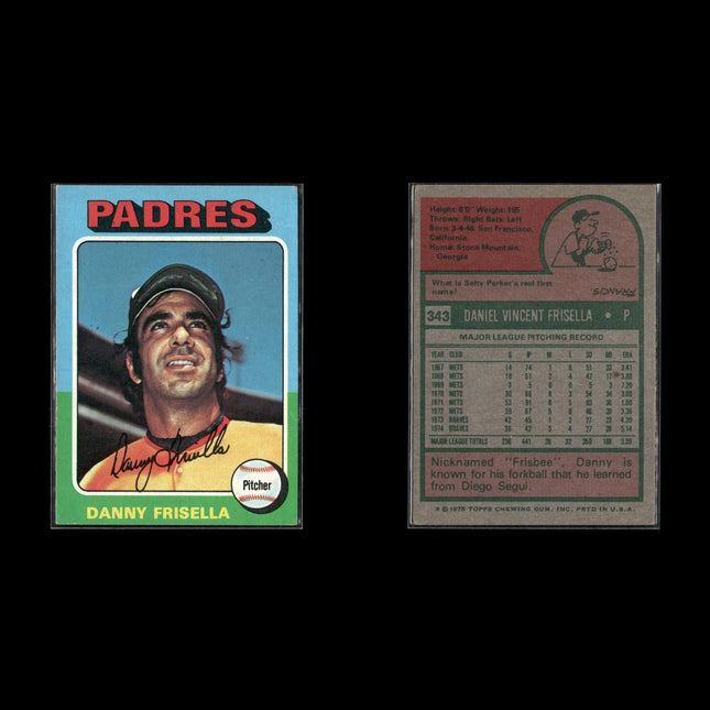 4-Card Lot Vintage 1975 Topps San Diego Padres | MLB Baseball Trading Cards Topps
