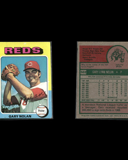 4-Card Lot Vintage 1975 Topps Cincinnati Reds | MLB Baseball Trading Cards Topps