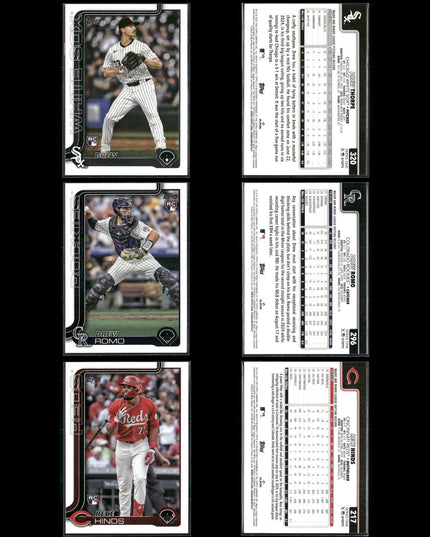 2025 Topps Rookie Cards Lot (60) MLB Baseball RC Stars + Prospects Set