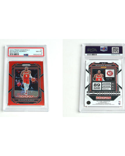 2022 Panini Monopoly Prizm Red /99 Lot of 5 – All PSA 8 Basketball Cards