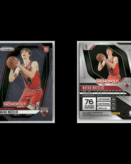 9-Card Lot 2024-25 Panini Prizm Monopoly Basketball | NBA Rookie Trading Cards