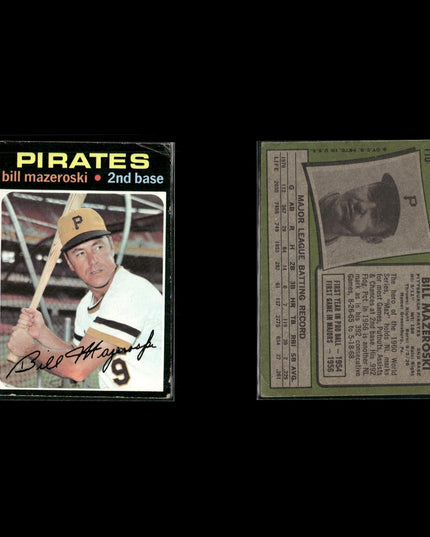 1971 Topps Baseball Lot (21) w/ Ted Simmons RC, Bill Mazeroski, Lee May Stars