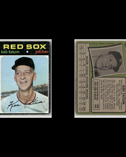 20-Card Lot Vintage 1971 Topps Boston Red Sox | MLB Baseball Trading Cards