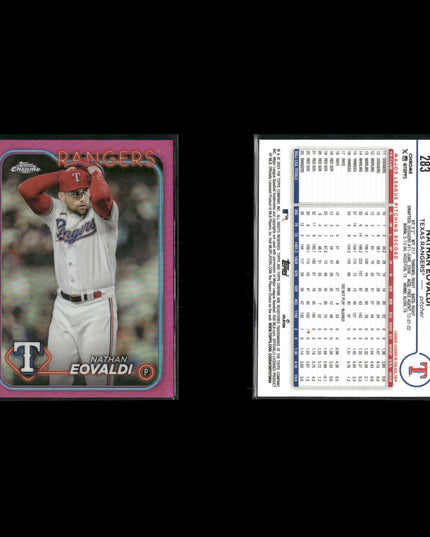 2024 Topps Chrome Pink Refractors Lot (6) Stars – Springer, Swanson, More