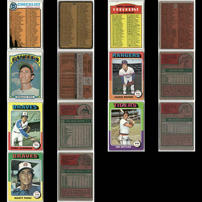 145-Card Lot Vintage 1960s–1970s Very Poor Condition Topps Baseball MLB