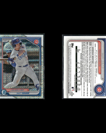 2023-24 Bowman Chrome Prospects Mojo Refractors Lot (7) Druw Jones, Lawlar, Mayer