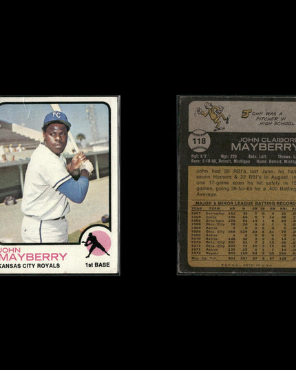 9-Card Lot Vintage 1973 Topps Kansas City Royals | MLB Baseball Trading Cards