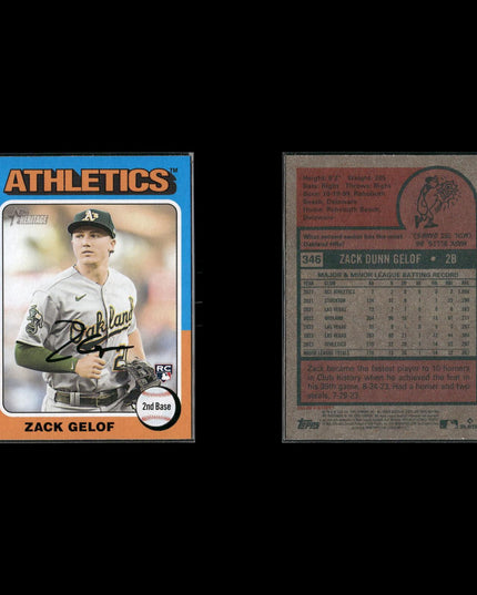 Zack Gelof 4-Card Lot Oakland A’s Rookie 2B Power Hitter