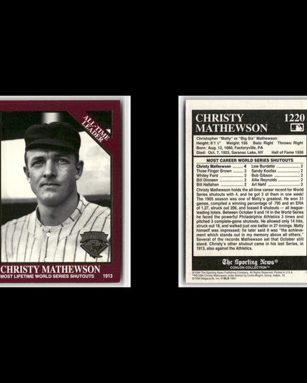 90s Conlon TSN Lot (9) HOF/Stars Yankees, Giants, Red Sox, More