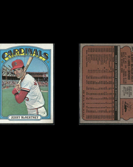 1972 Topps St. Louis Cardinals Team Lot (11 Cards) Vintage Baseball MLB