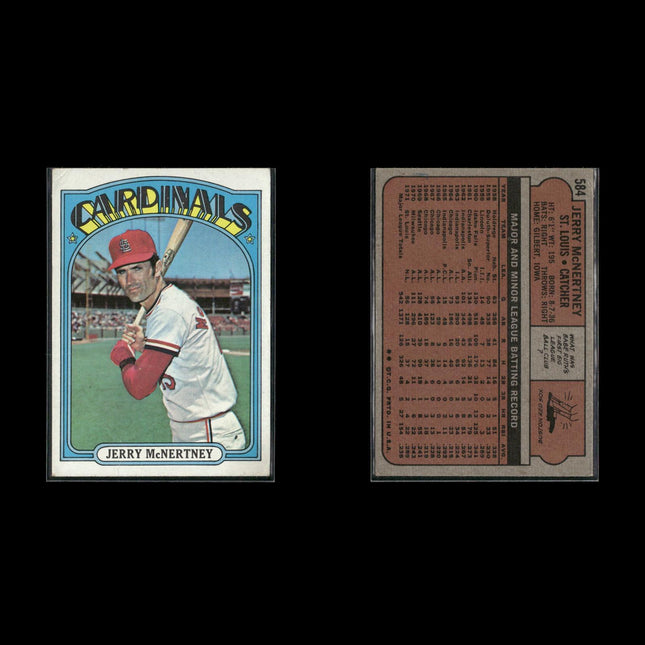 1972 Topps St. Louis Cardinals Team Lot (11 Cards) Vintage Baseball MLB