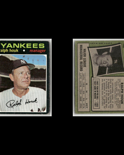 5-Card Lot Vintage 1971 Topps New York Yankees | MLB Baseball Trading Cards