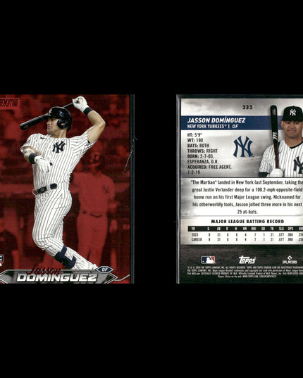 Jasson Domínguez 7-Card Lot NY Yankees “The Martian” Prospect