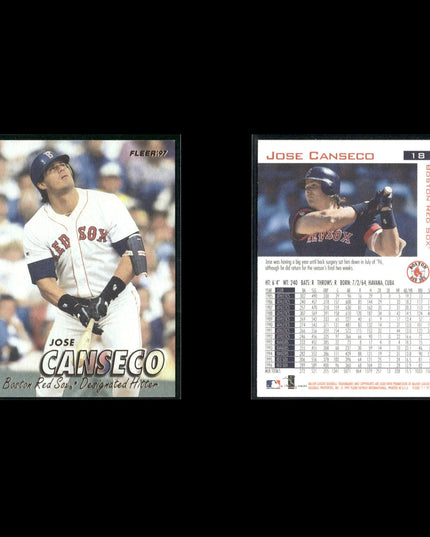 Jose Canseco 15-Card Lot Oakland A’s Bash Brother MVP Power Bat