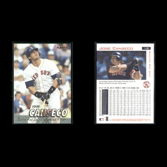 Jose Canseco 15-Card Lot Oakland A’s Bash Brother MVP Power Bat