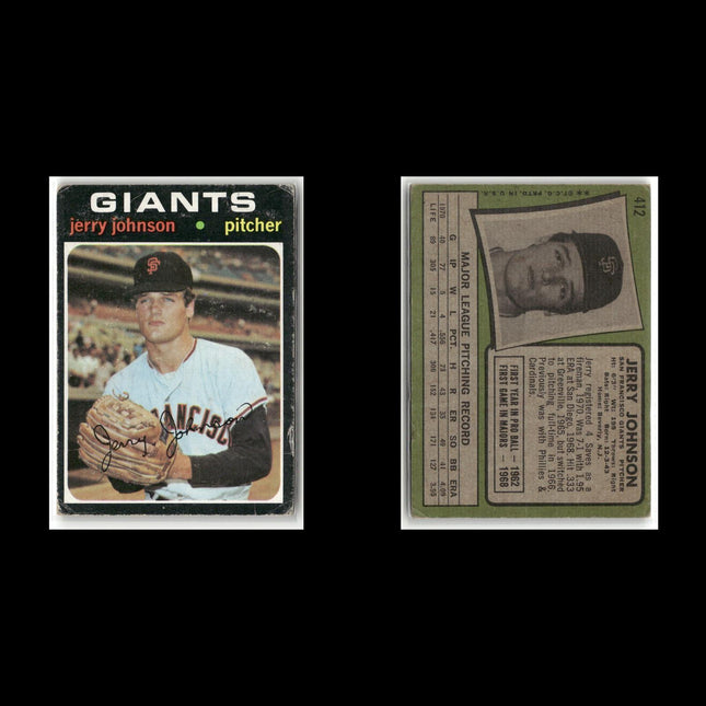 4-Card Lot Vintage 1971 Topps San Francisco Giants | MLB Baseball Trading Cards