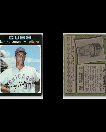 19-Card Lot Vintage 1971 Topps Chicago Cubs | MLB Baseball Trading Cards Vintage