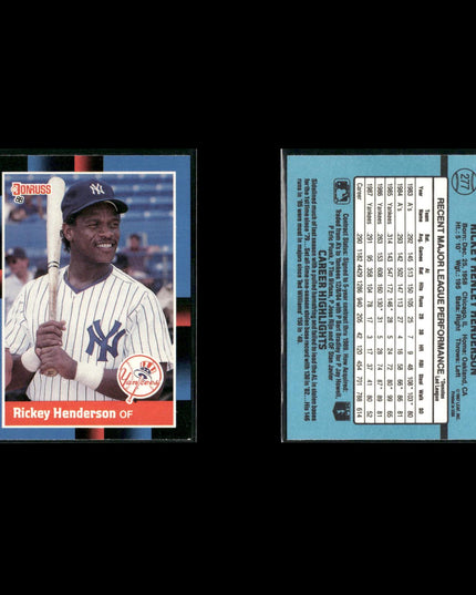 Rickey Henderson 12-Card Lot Oakland A’s HOF SB King