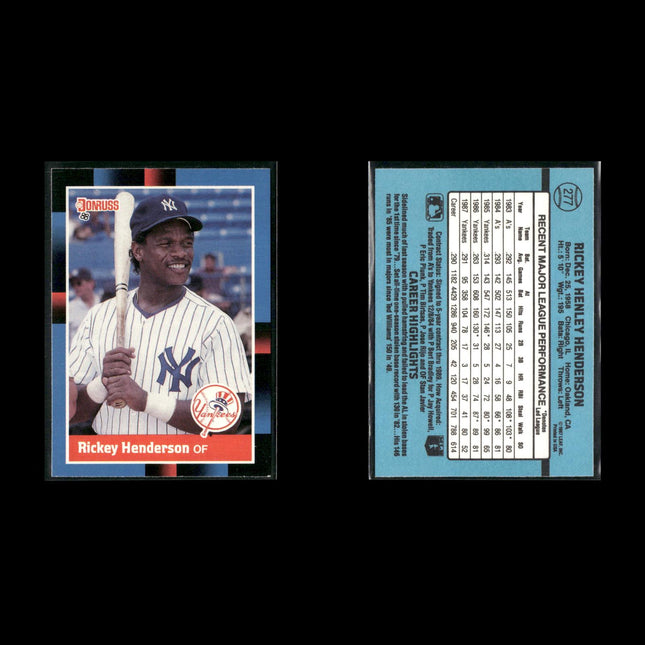 Rickey Henderson 12-Card Lot Oakland A’s HOF SB King