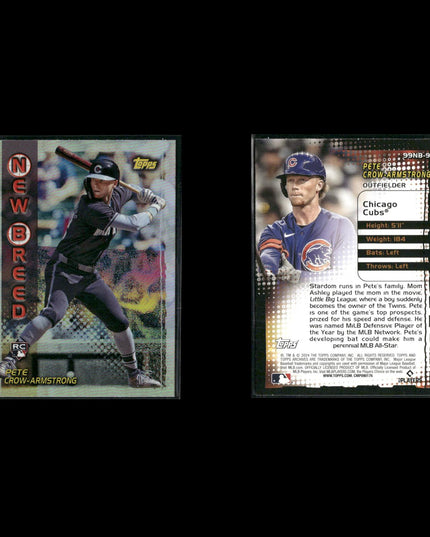 Pete Crow-Armstrong 8-Card Lot Chicago Cubs Top Prospect CF