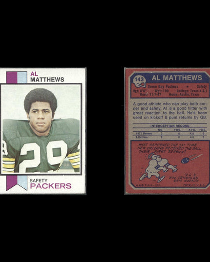 1973 Topps Football Lot (18 Cards) Vintage NFL Trading Cards