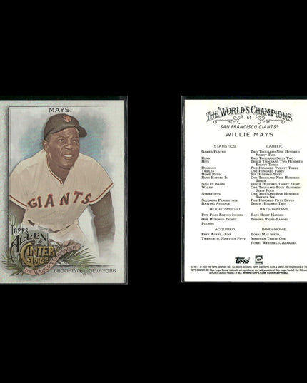 Willie Mays 6-Card Lot SF Giants “Say Hey Kid” HOF Legend