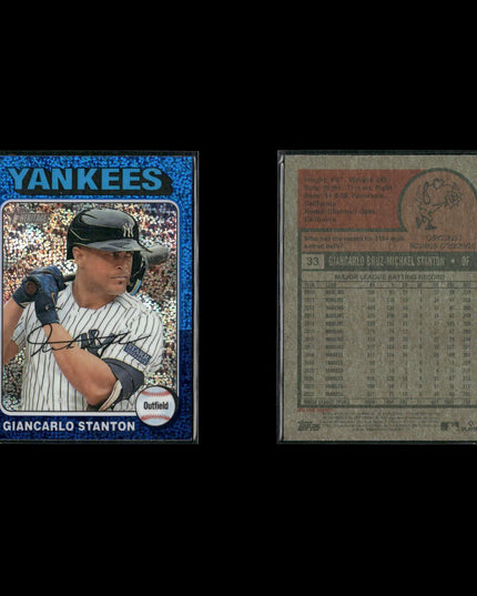 2024 Topps Heritage Chrome Blue Sparkle Baseball Lot (9 Cards) MLB