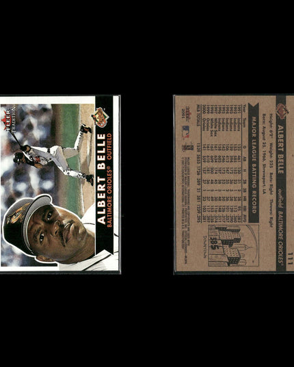 Albert Belle 10-Card Lot Cleveland Indians “Joey Belle” Power Bat