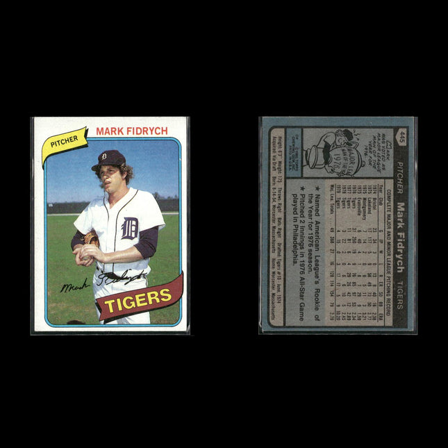 1980 Topps Baseball Lot (12) w/ Jim Rice, Don Sutton, Fred Lynn, Ron Cey Stars