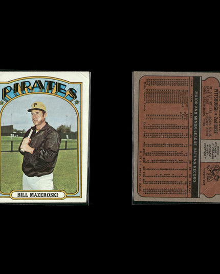 1972 Topps Baseball Lot (7) w/ Gaylord Perry, Bill Mazeroski, Rookie Stars RCs