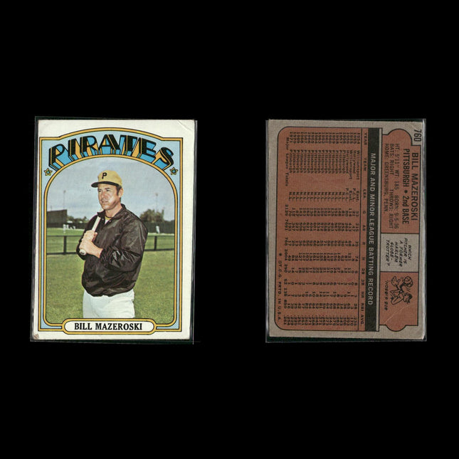 1972 Topps Baseball Lot (7) w/ Gaylord Perry, Bill Mazeroski, Rookie Stars RCs